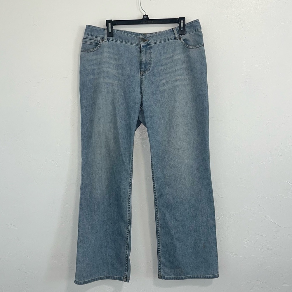 J. Jill Blue Flare Wide Leg Jeans